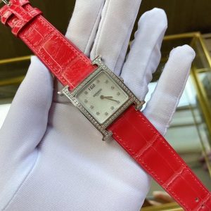 Alternative view of Hermès "HEURE H" Collection Genuine Alligator Leather Strap Stunning and pricey